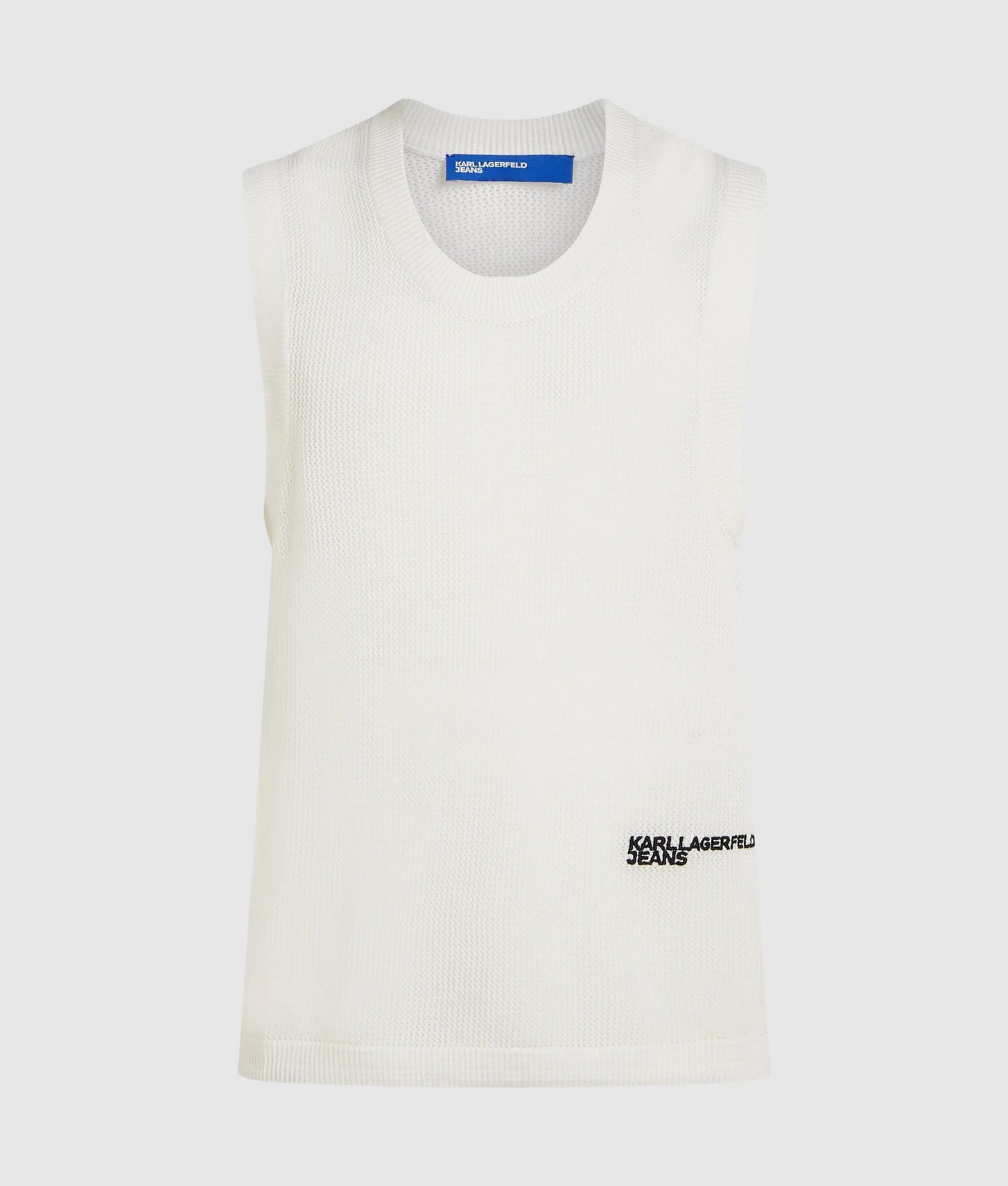 Karl Lagerfeld Knit Tank Top White