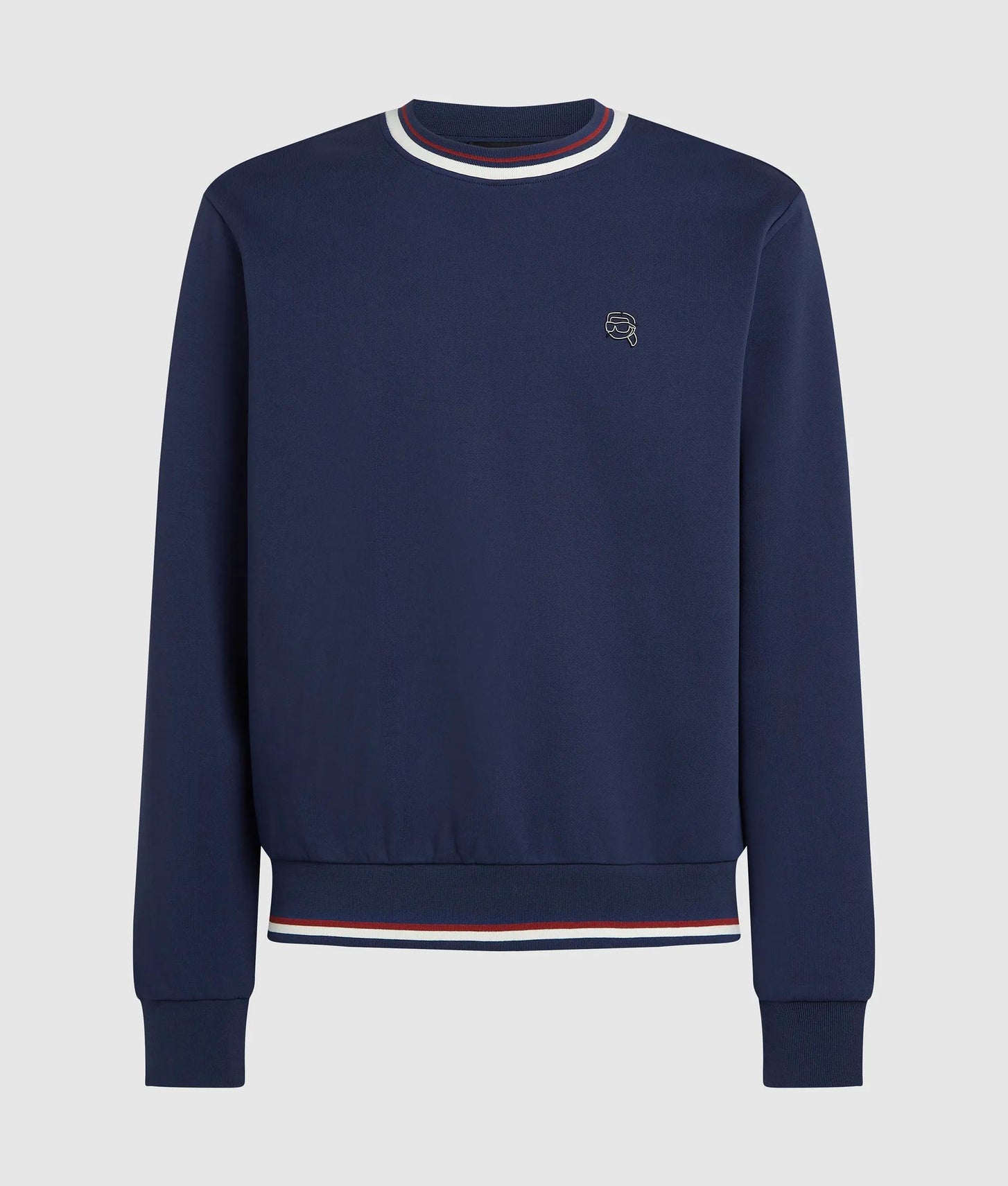 Karl Lagerfeld Ikon Stripe Detail Sweatshirt Medieval Blue