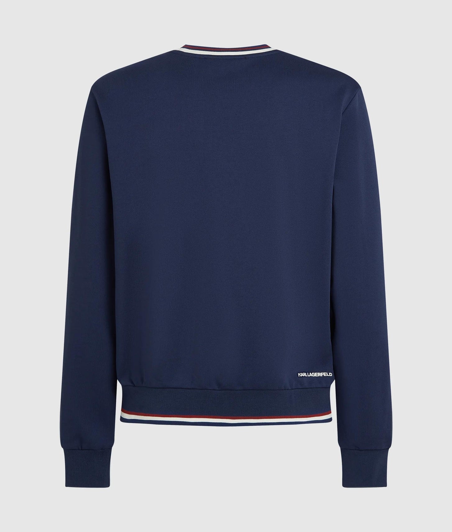 Karl Lagerfeld Ikon Stripe Detail Sweatshirt Medieval Blue