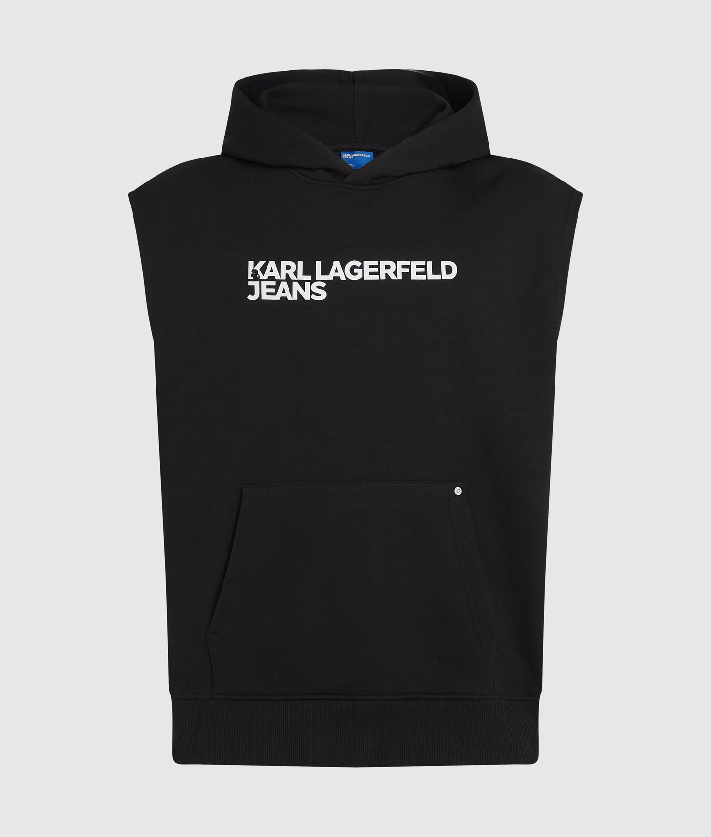 Karl Lagerfeld Sleeveless Logo Hoodie Black