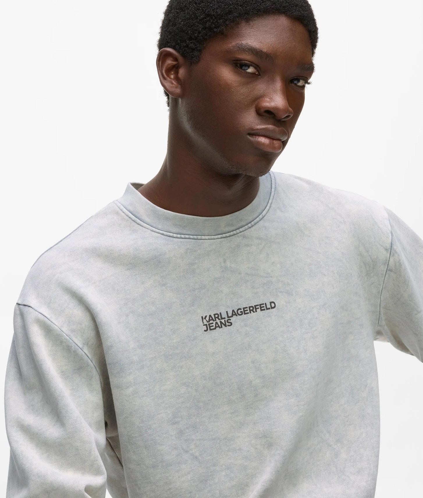 Karl Lagerfeld Washed Regular Sweatshirt Micro Chip