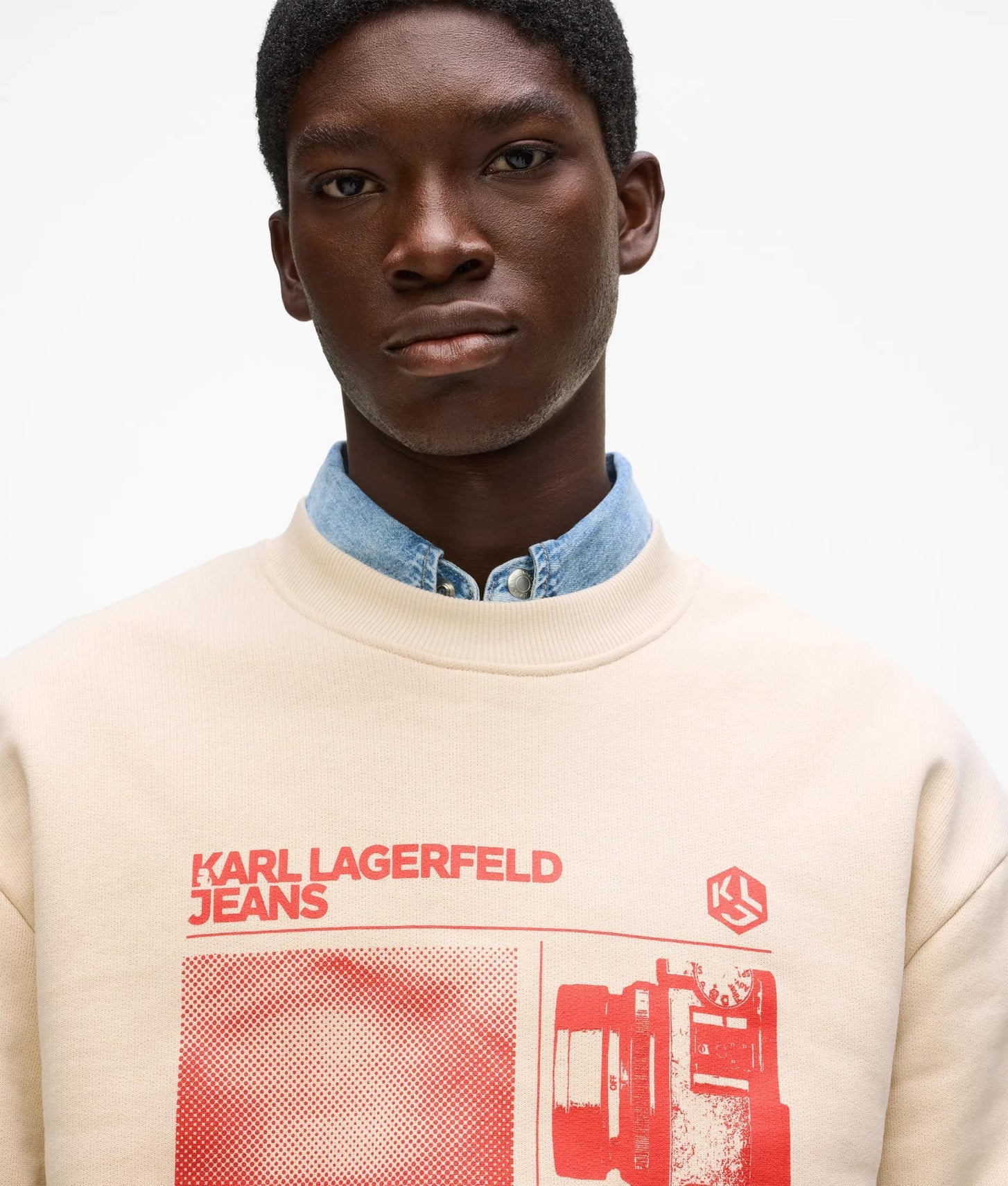 Karl Lagerfeld Graphic Karl Print Sweatshirt Whitecap Grey