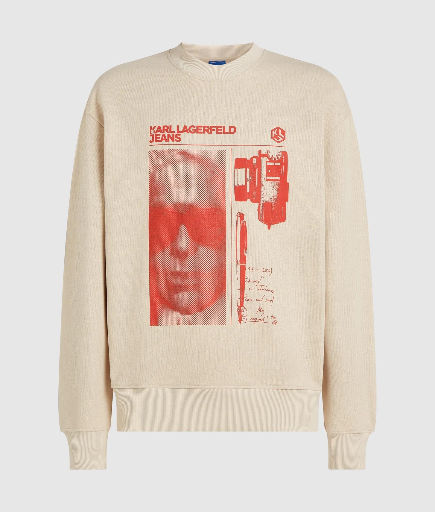 Karl Lagerfeld Graphic Karl Print Sweatshirt Whitecap Grey