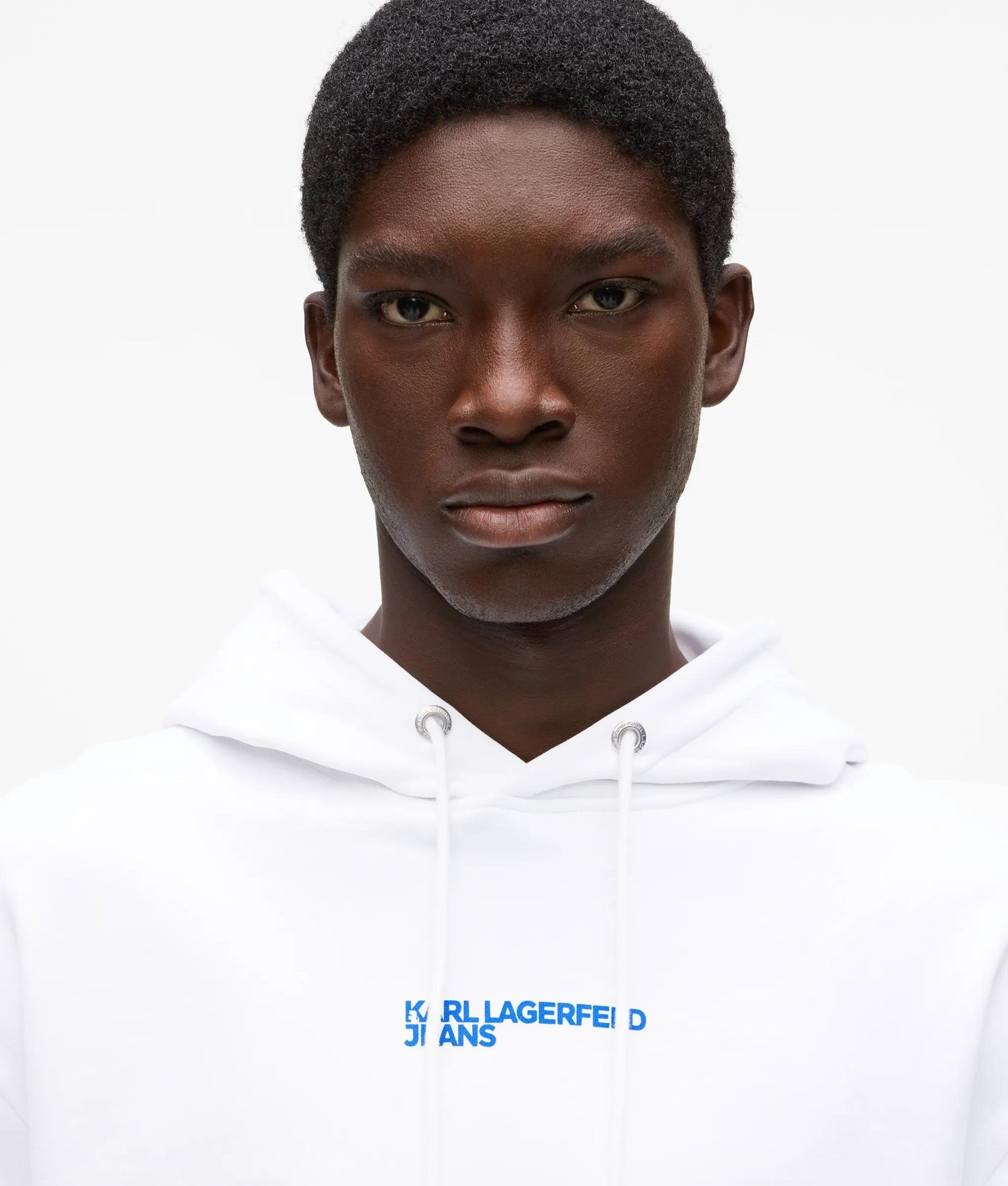 Karl Lagerfeld Relaxed Graphic Karl Print Hoodie White