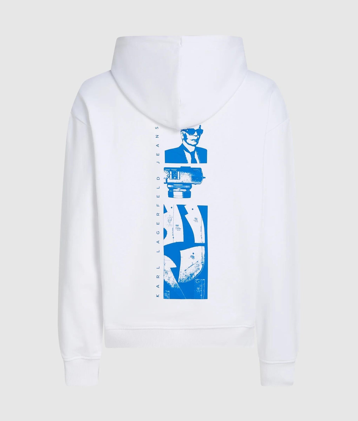 Karl Lagerfeld Relaxed Graphic Karl Print Hoodie White