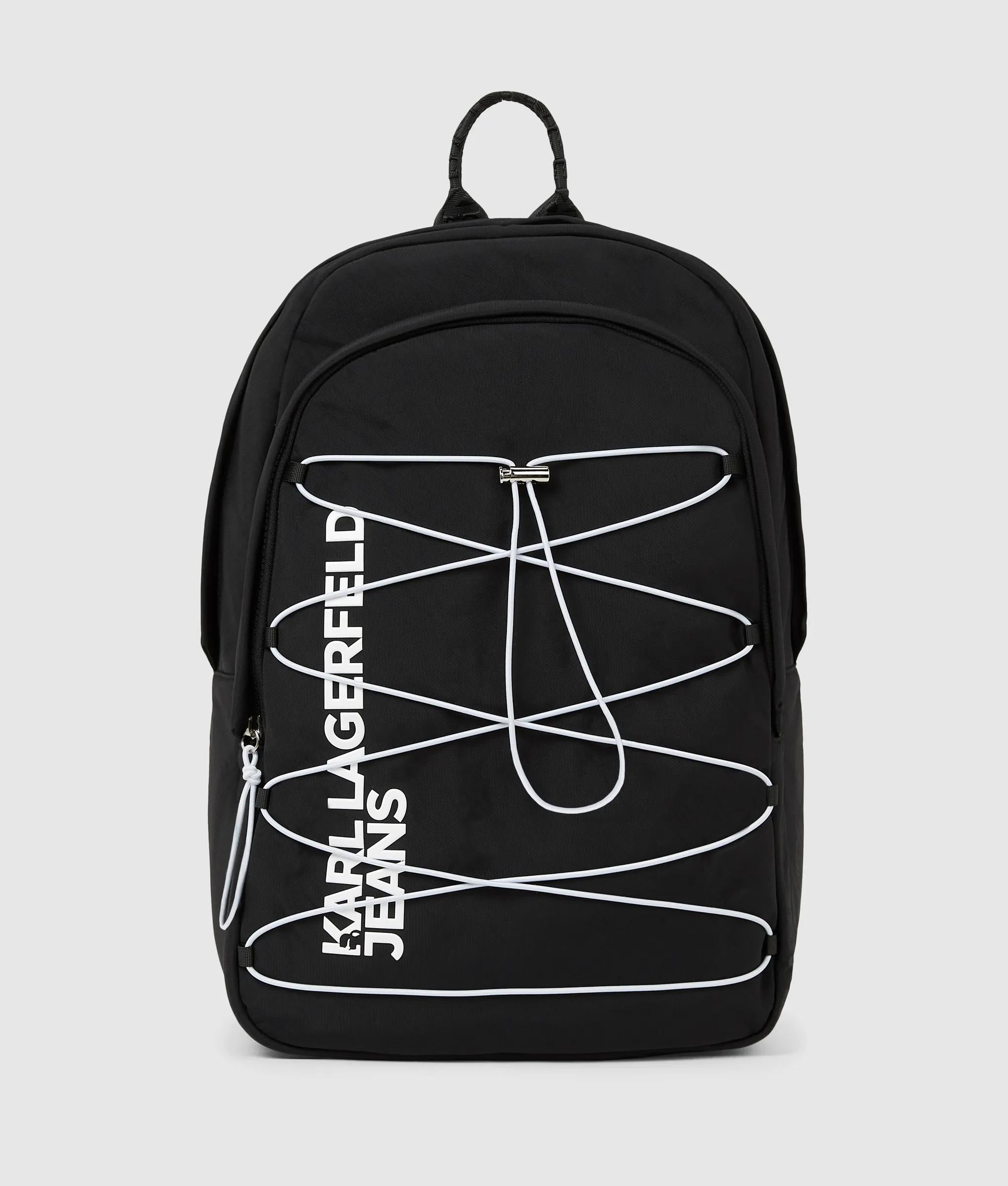 KarlLagerfeld Utility Drawstring Backpack Black
