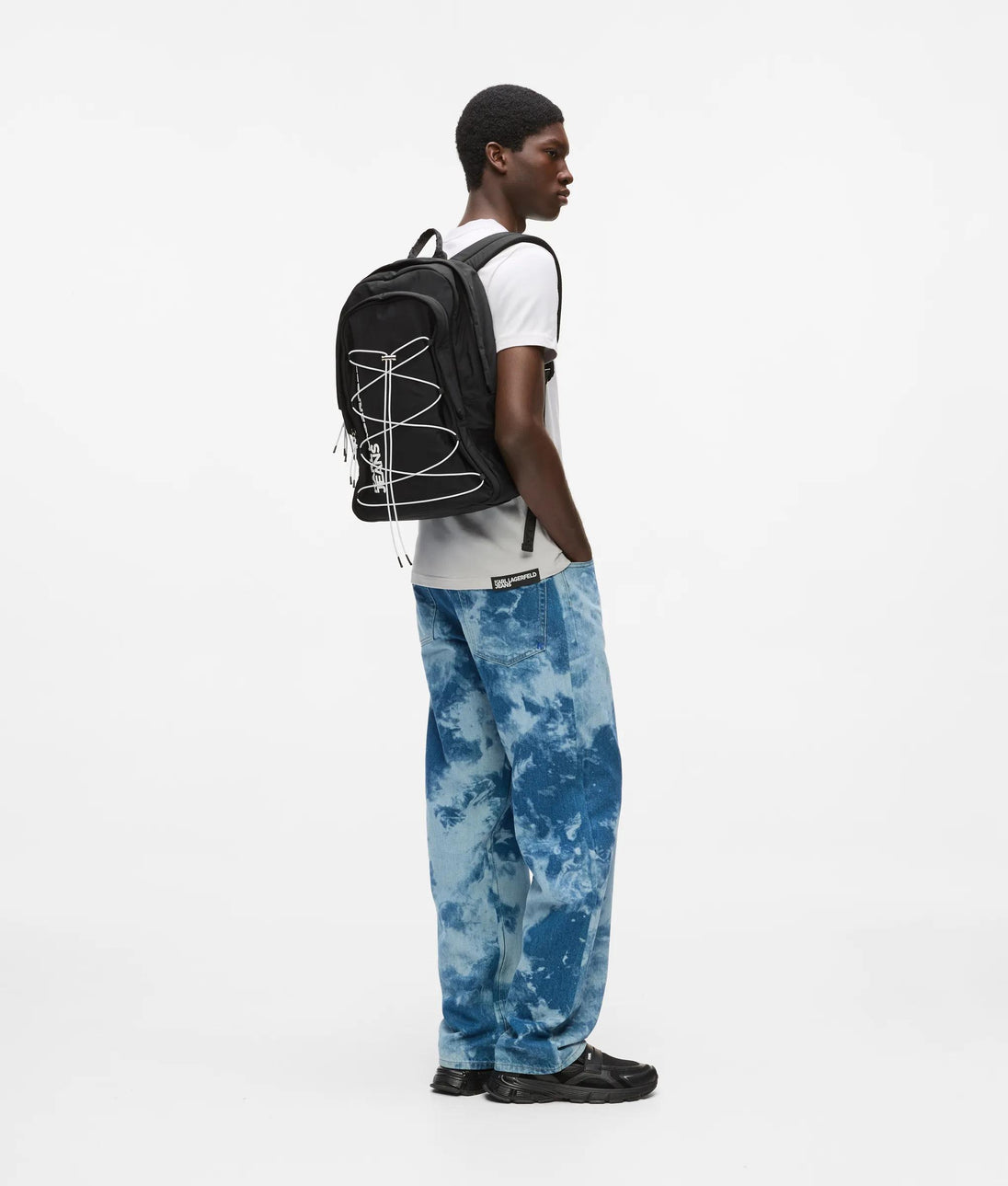 Karl Lagerfeld Bleached Relaxed Jeans White/Blue