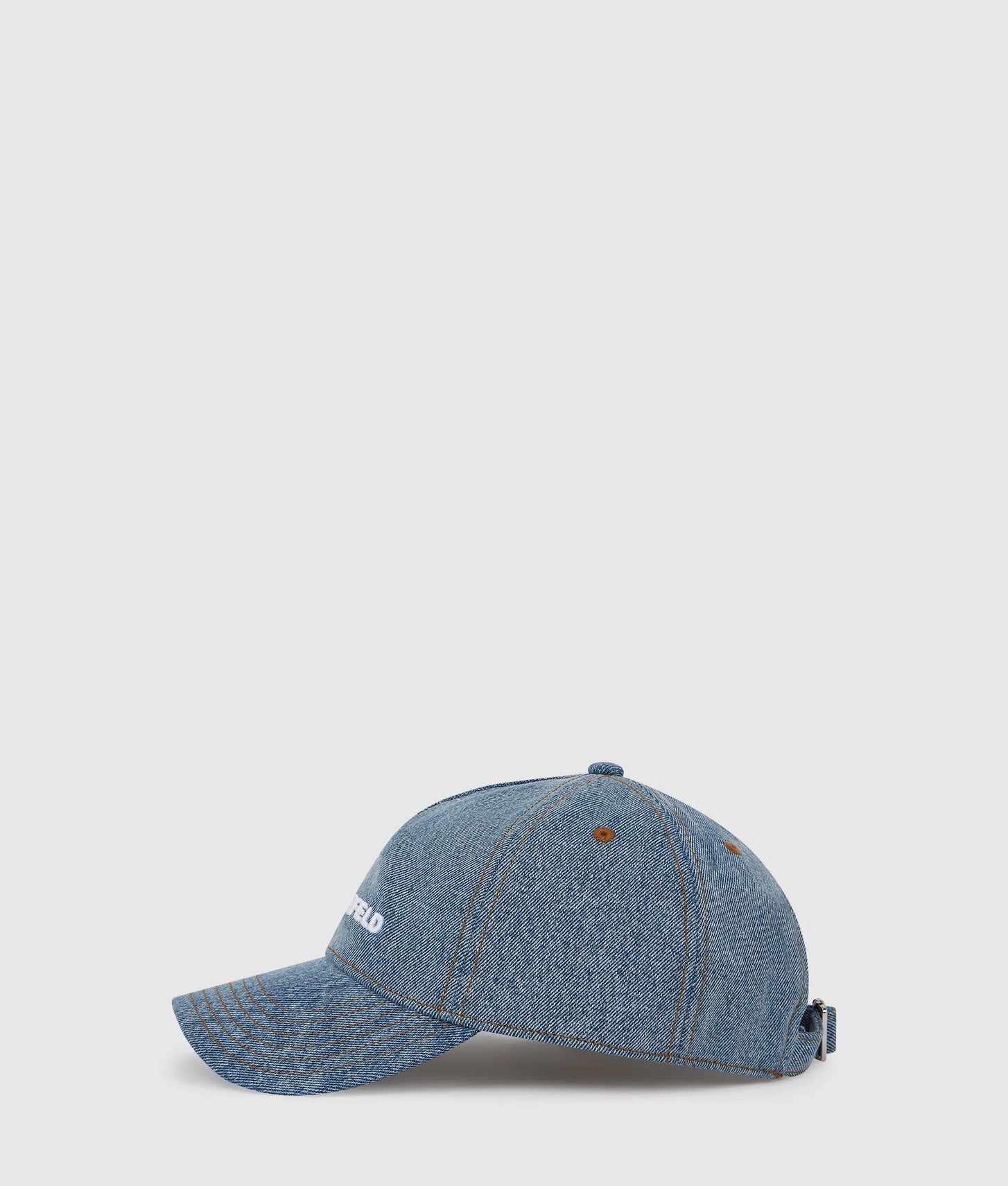 Karl Lagerfeld Denim Logo Cap Washed Mid Blue