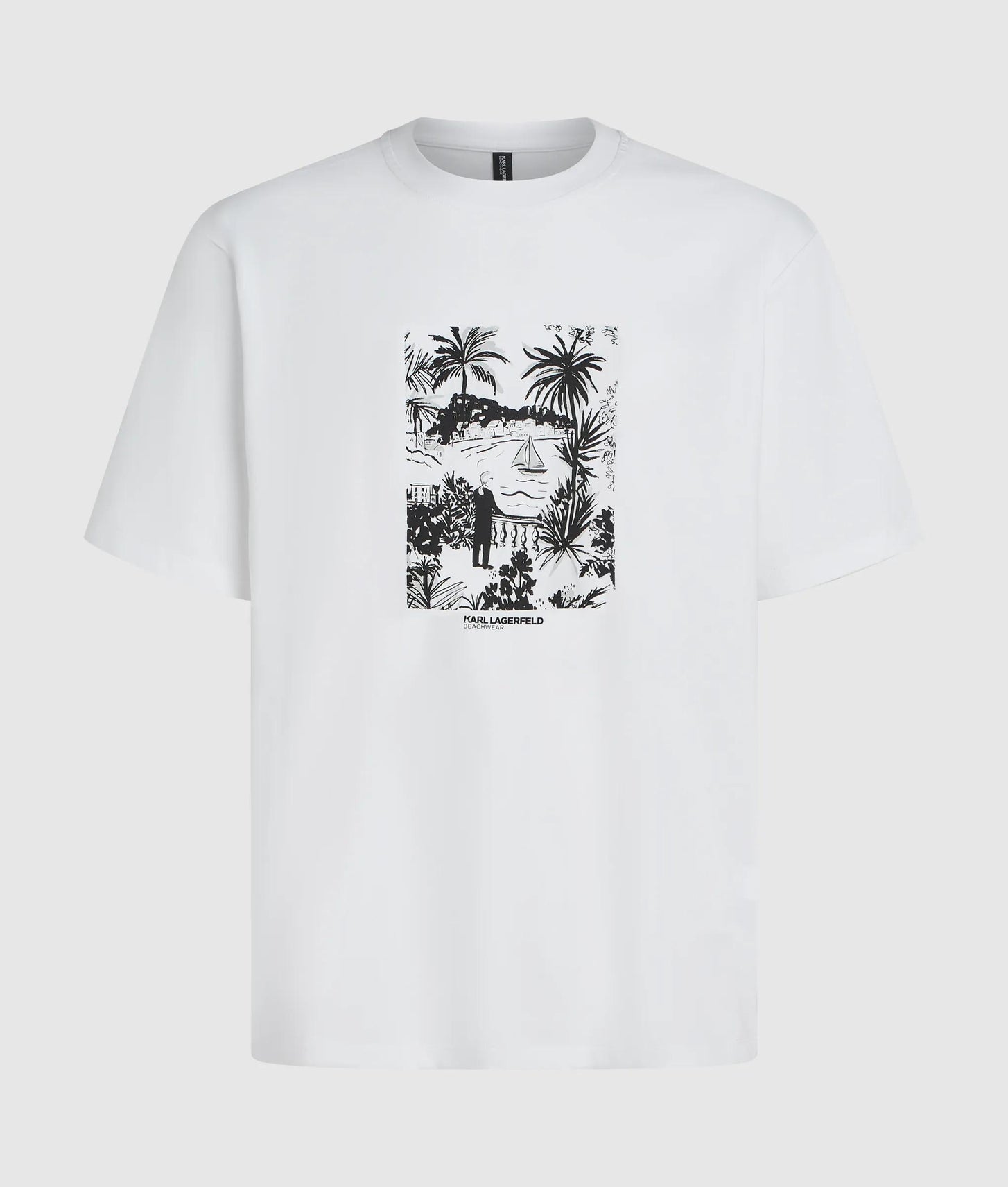 Karl Lagerfeld Villa De Vigie Beach T-Shirt White