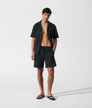 Karl Lagerfeld Checked Beach Shorts Navy