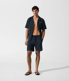 Karl Lagerfeld Checked Beach Shirt Navy