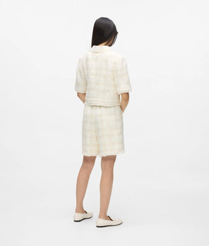 Karl Lagerfeld Short-Sleeved Bouclé Blazer Pristine