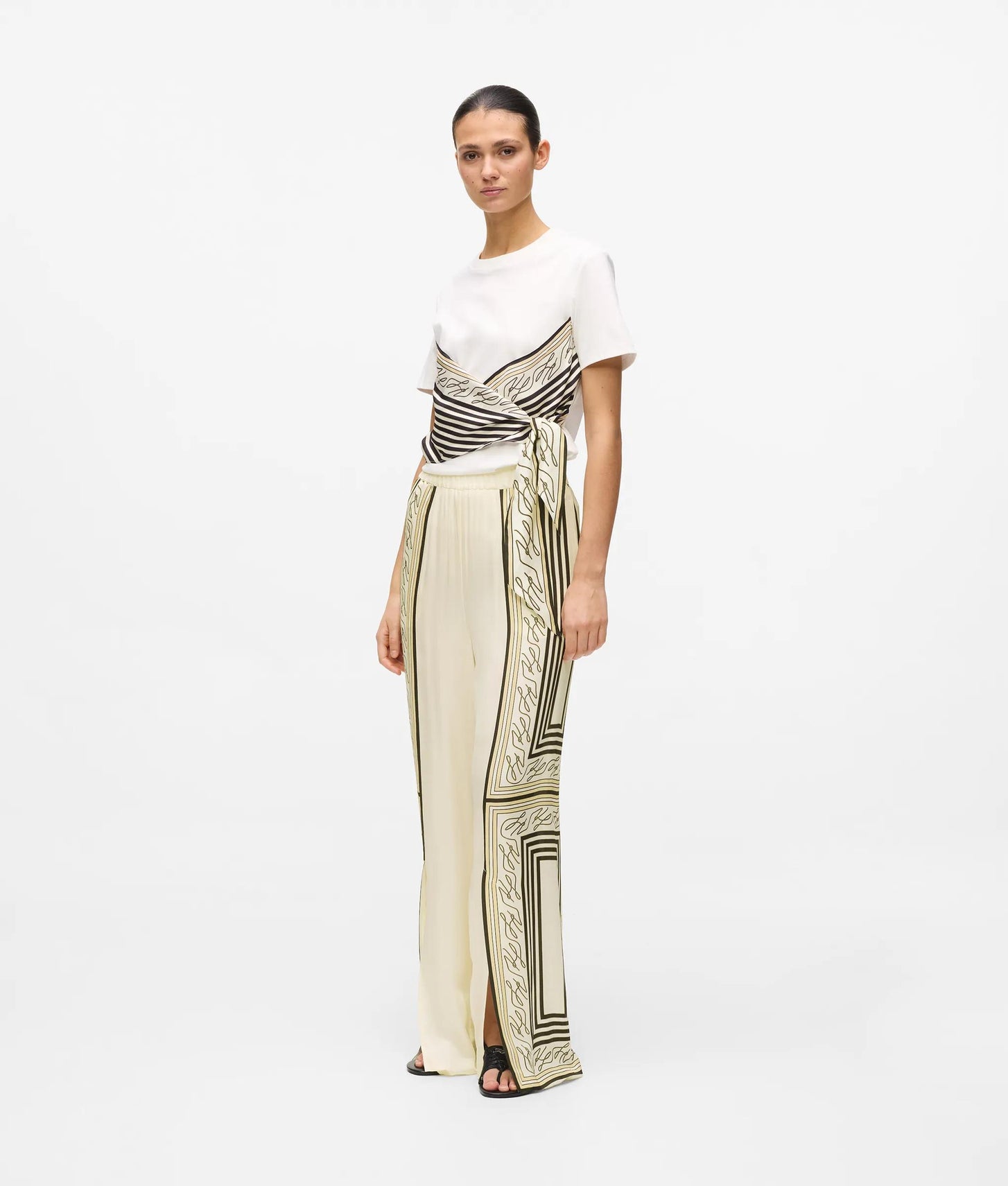 Karl Lagerfeld Scarf Print Pajama Pants Pristine