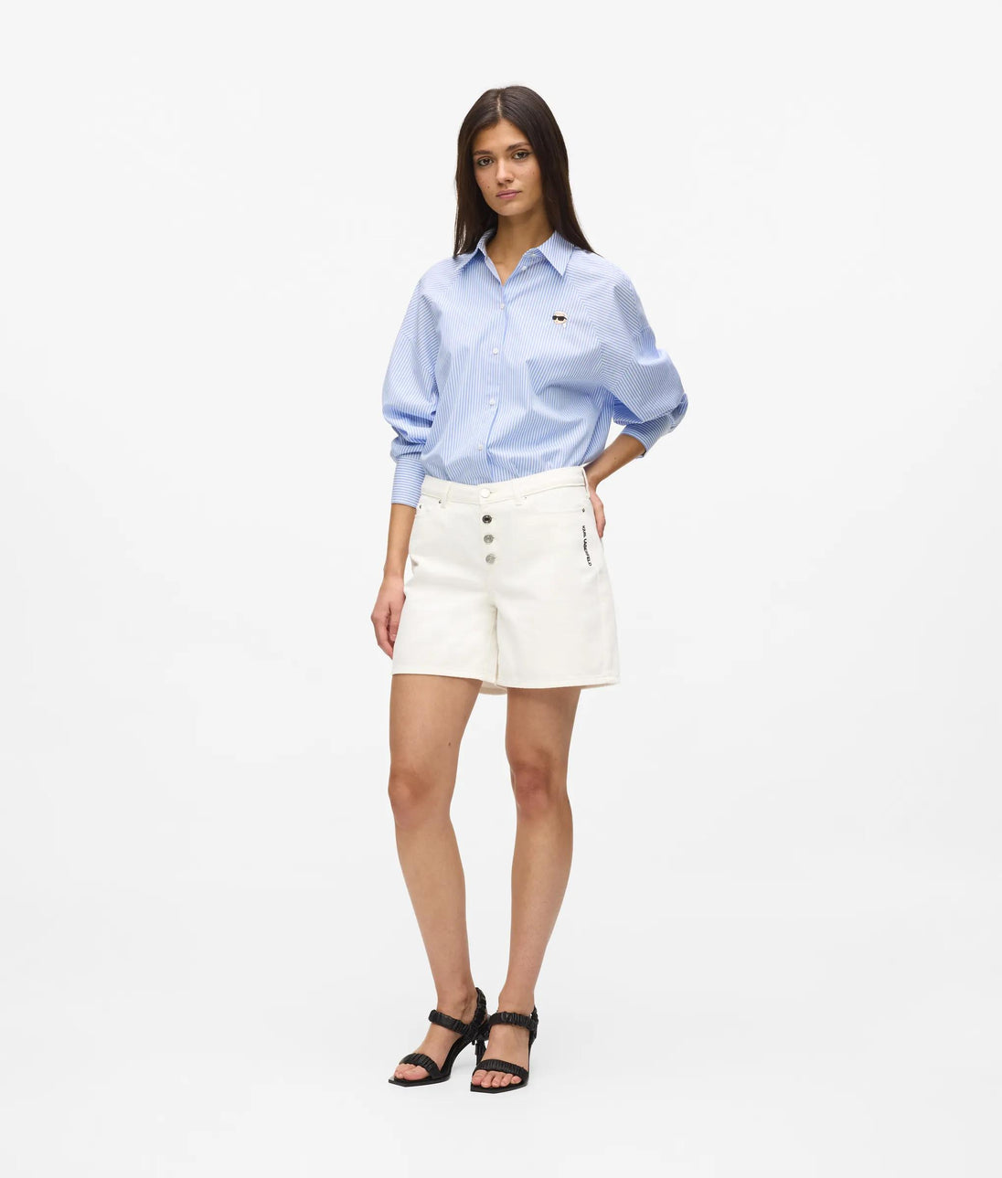 KarlLagerfeld Ikon Choupette Trolley Case Off White