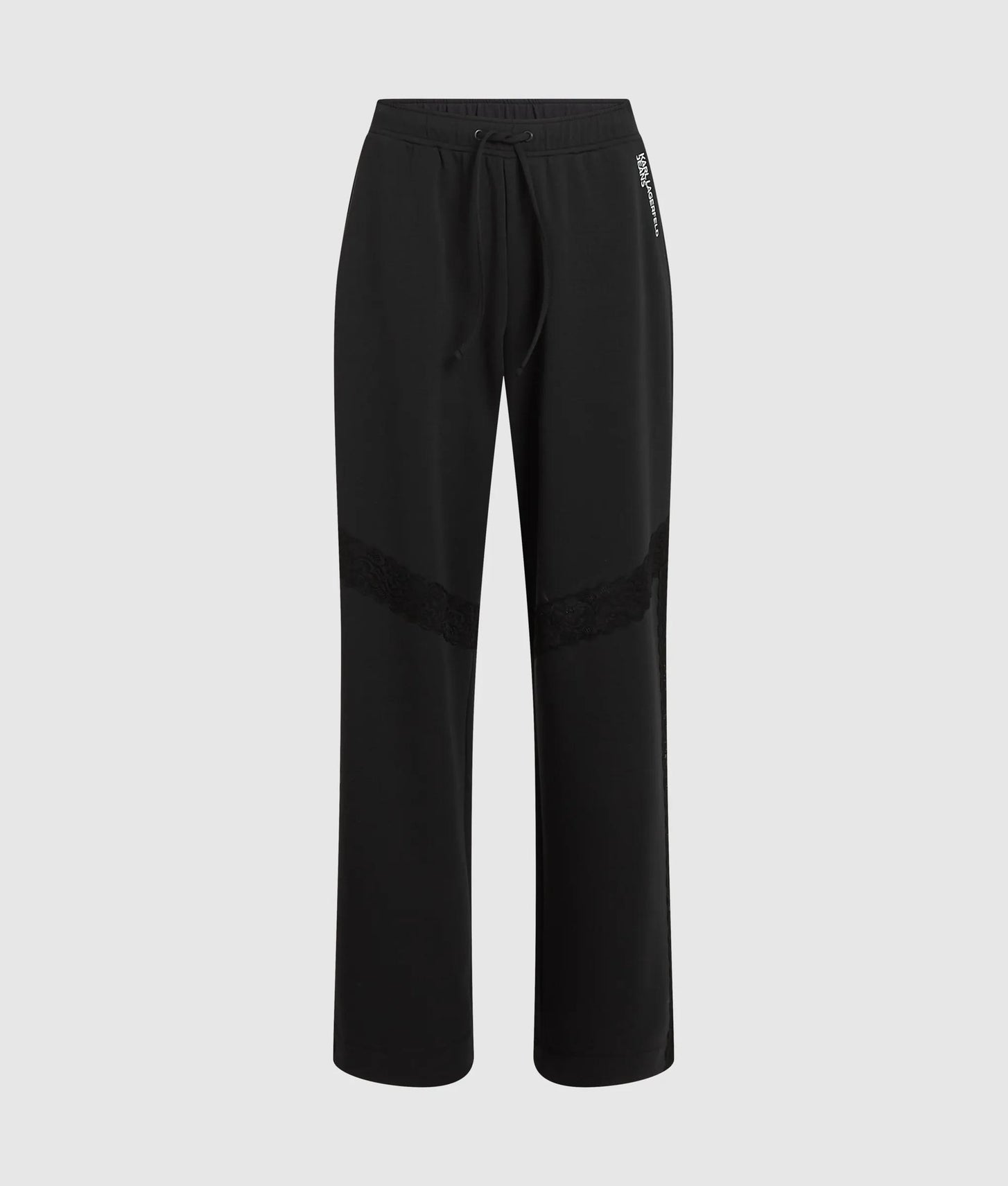 Karl Lagerfeld Lace Detail Sweatpants Black