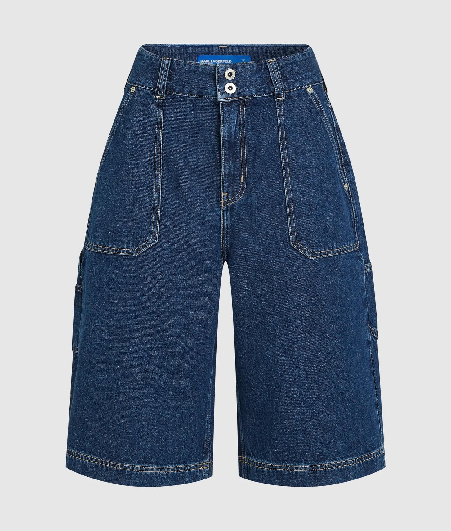 Karl Lagerfeld Denim Bermuda Shorts Stone Blue