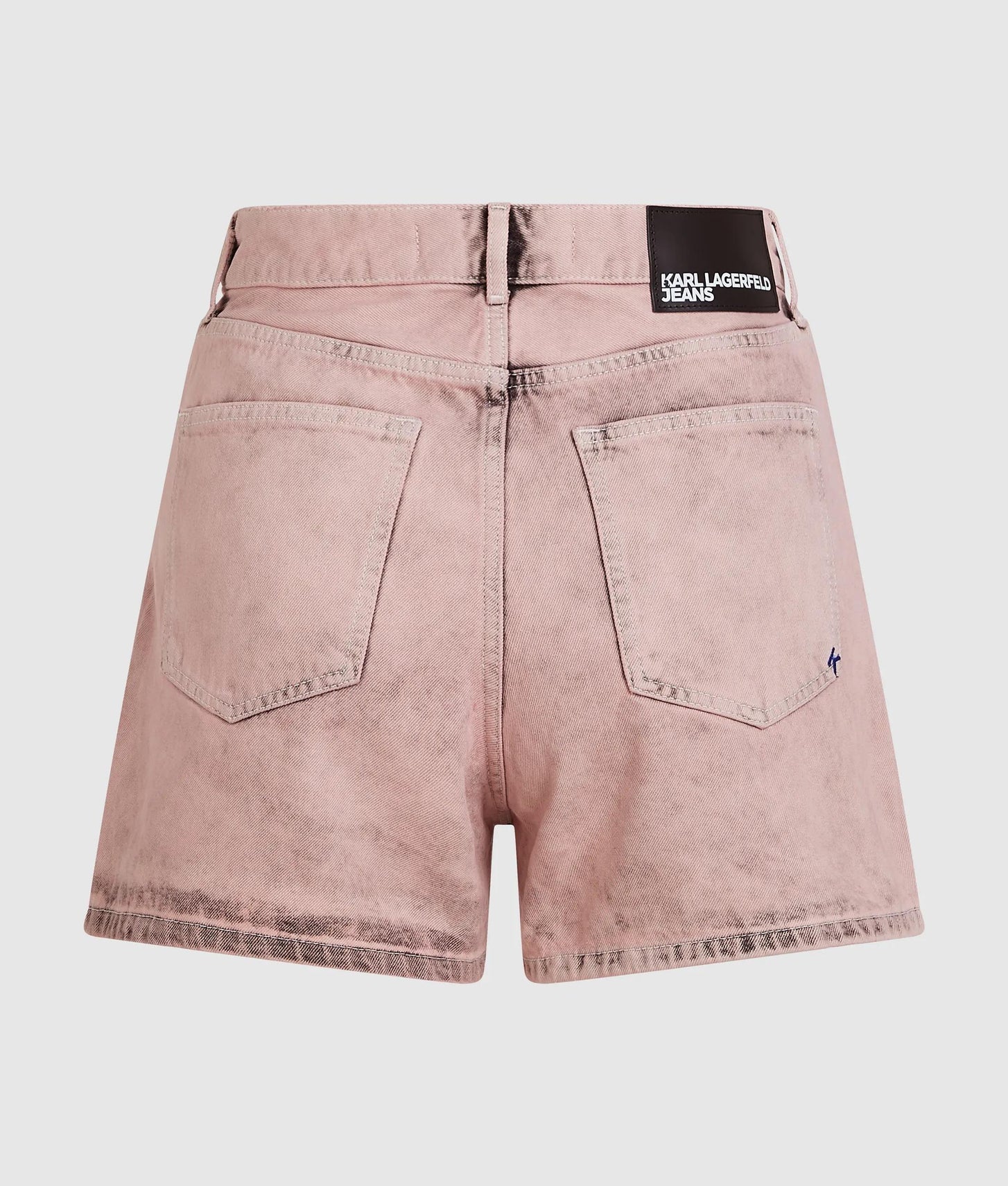 Karl Lagerfeld Inked High-Rise Denim Shorts Fairytale