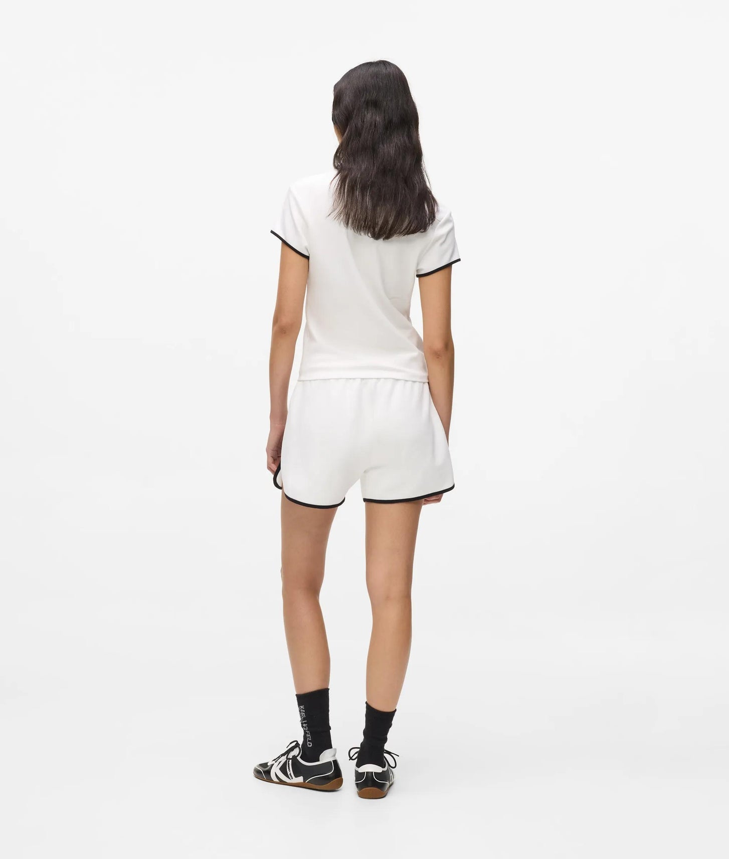 Karl Lagerfeld Logo Sweat Shorts White