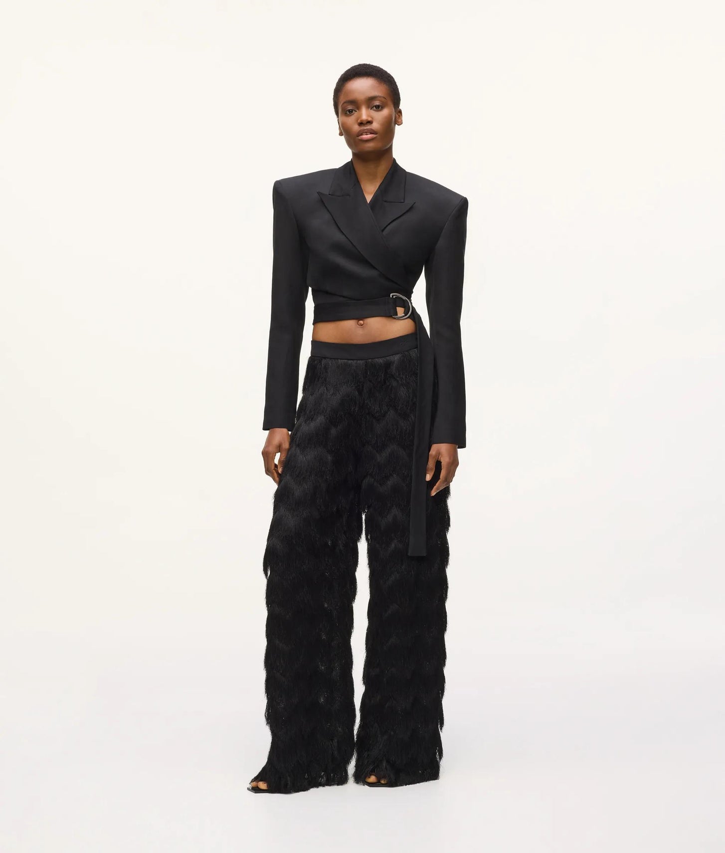 Karl Lagerfeld Kl Studio Fringe Pants Black