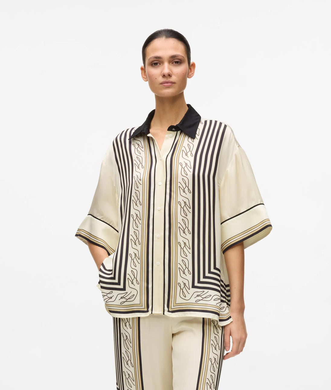 Karl Lagerfeld Scarf Print Pajama Pants Pristine