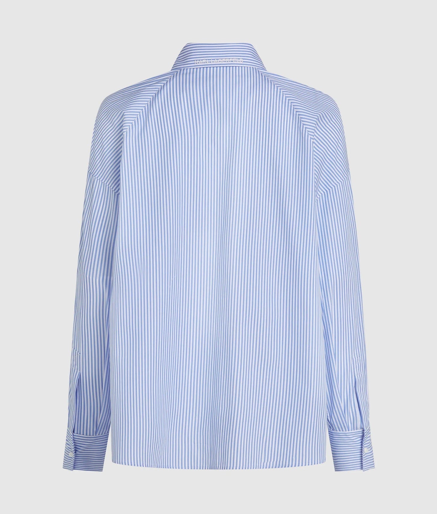 Karl Lagerfeld Ikon Striped Shirt White And Blue Stripes