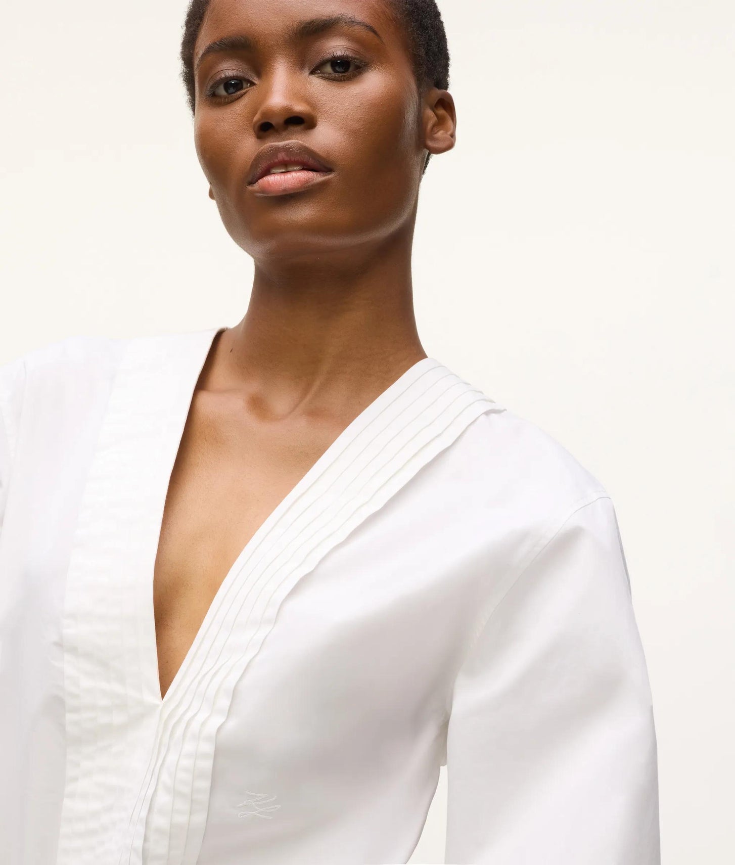 Karl Lagerfeld Kl Studio V-Neck Shirt White
