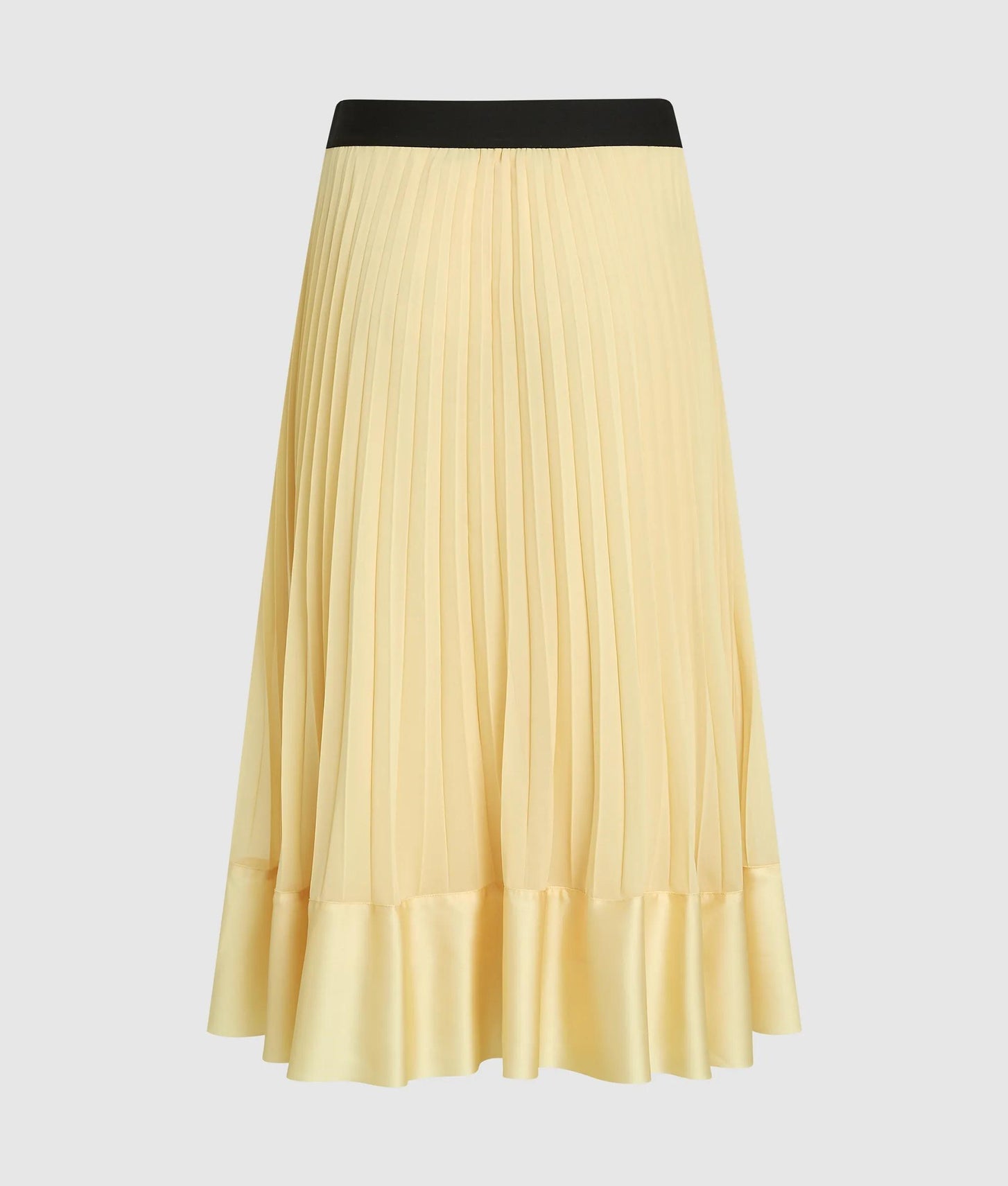 Karl Lagerfeld Satin Pleated Skirt Sunlight