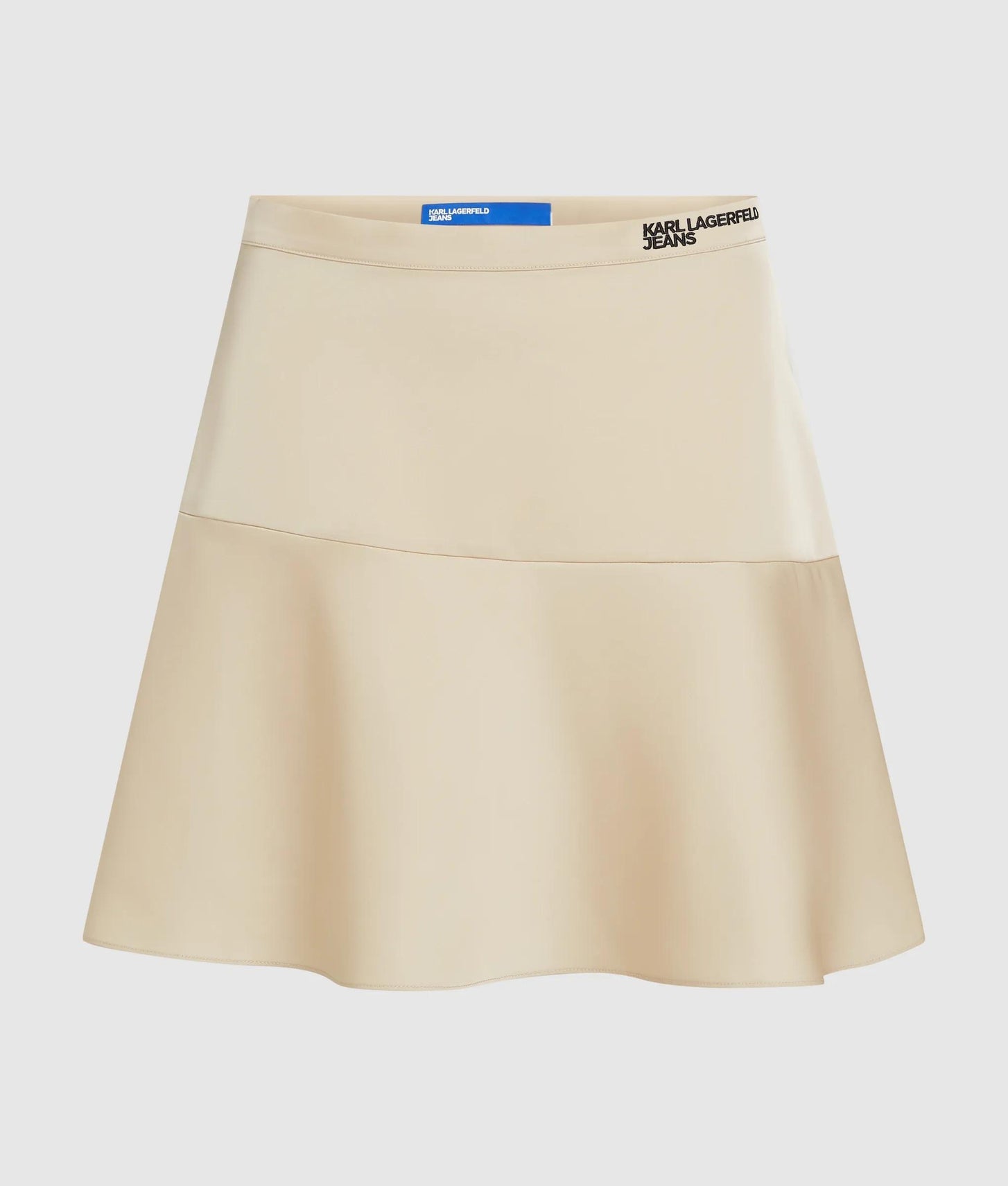 Karl Lagerfeld Satin Mini Skirt Champagne