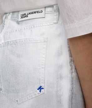 Karl Lagerfeld Short-Sleeved Tie Waist Shirt White