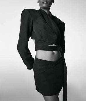 Karl Lagerfeld Kl Studio Wrap Blazer Black