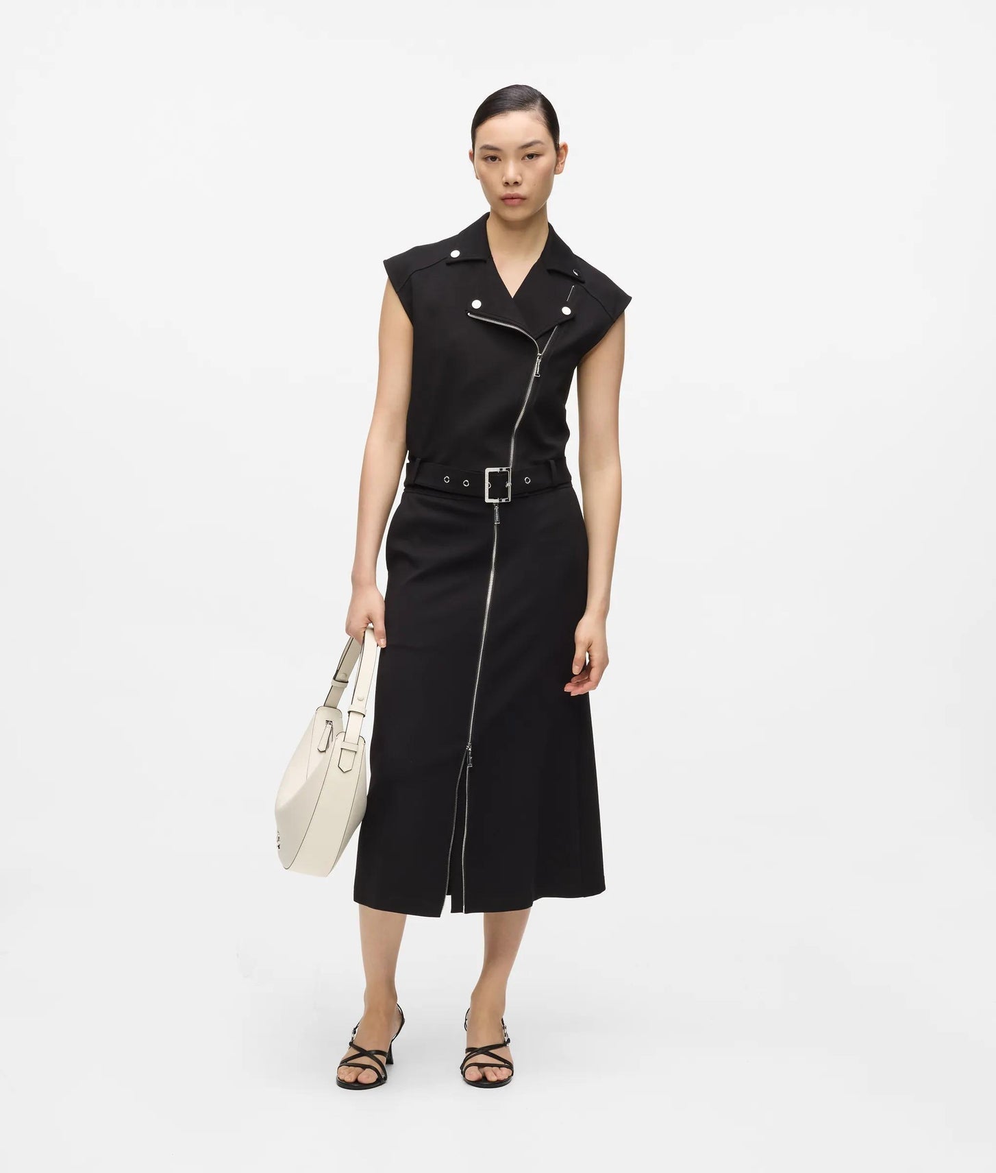 Karl Lagerfeld Jersey Biker Maxi Skirt Black