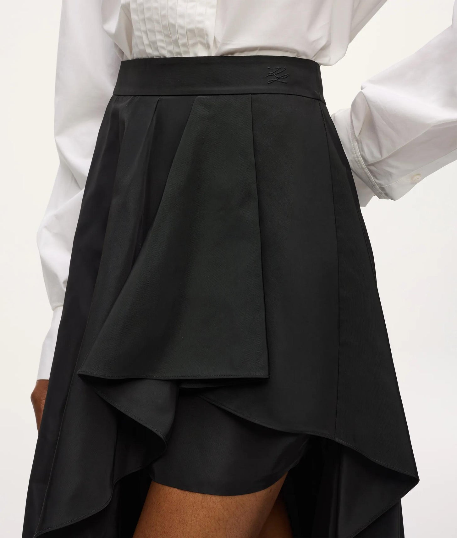 Karl Lagerfeld Kl Studio Ruffle Skirt Black