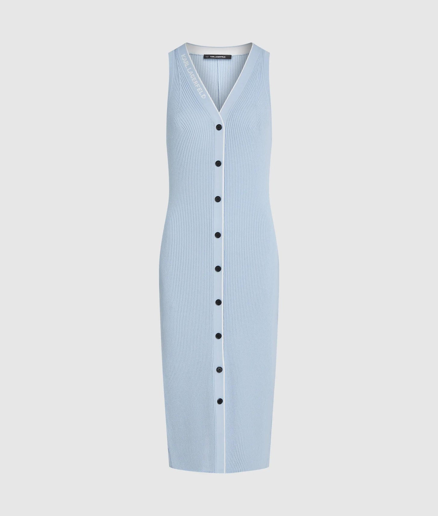 Karl Lagerfeld Logo Knit Dress Kentucky Blue-Pristine