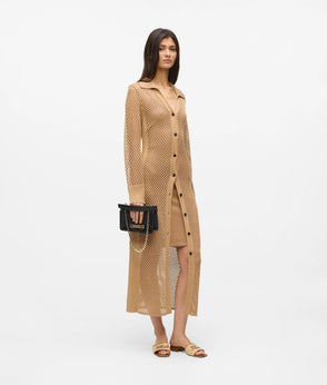 KarlLagerfeld Kcircle Small Mesh Tote Bag Natural-Tan