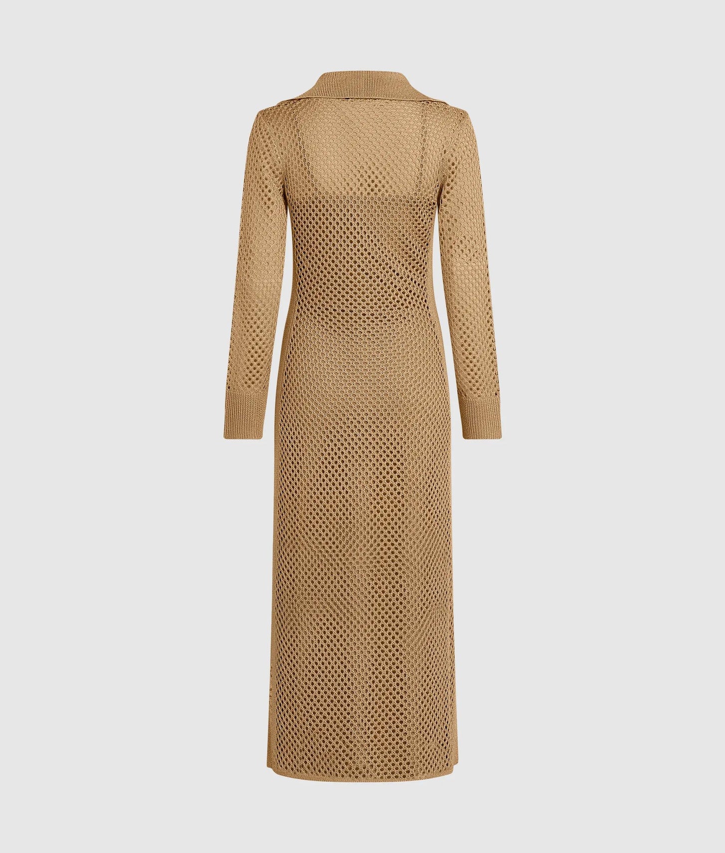 Karl Lagerfeld Crochet Knit Dress Nougat