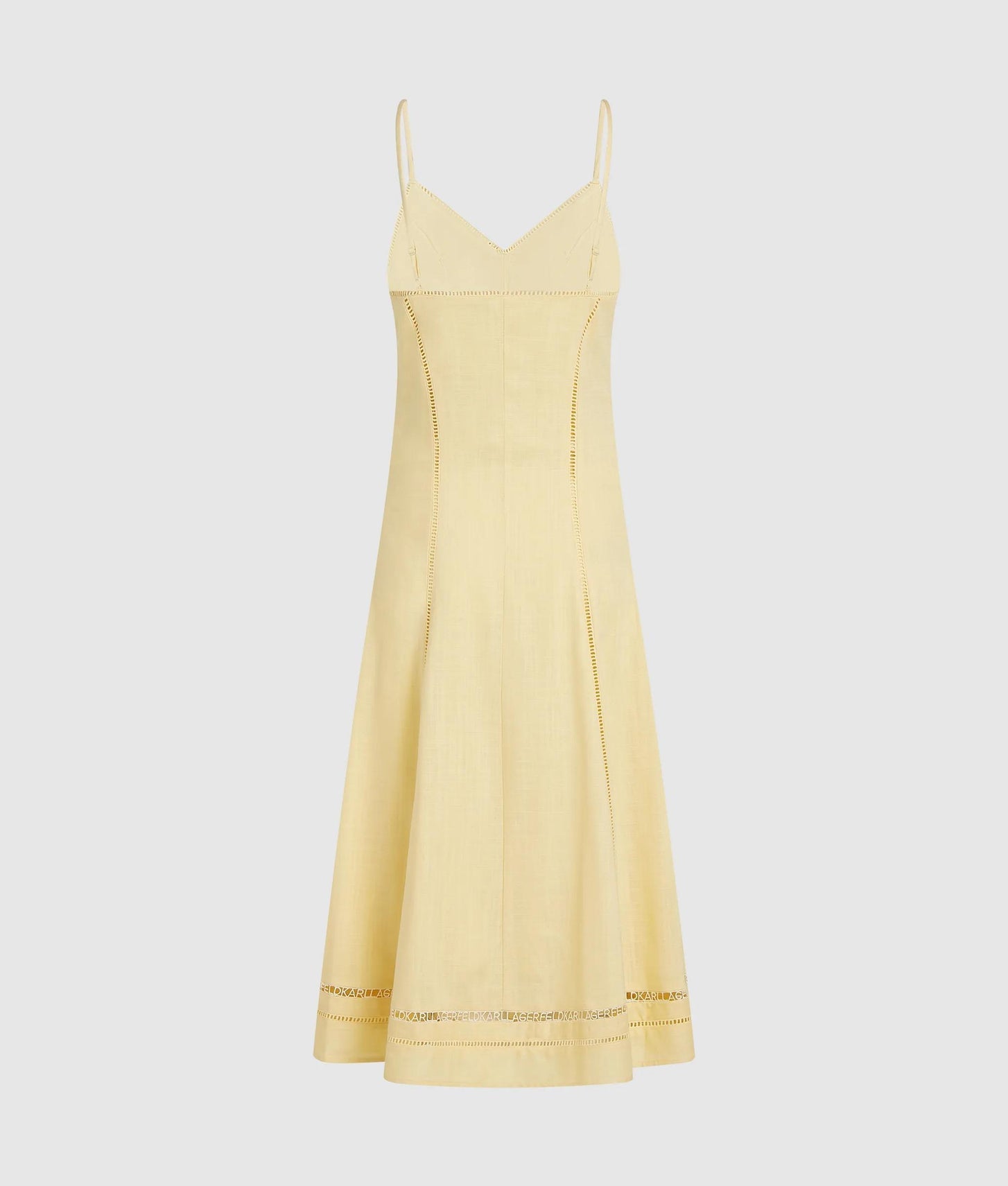 Karl Lagerfeld Cut-Out Embroidery Dress Sunlight