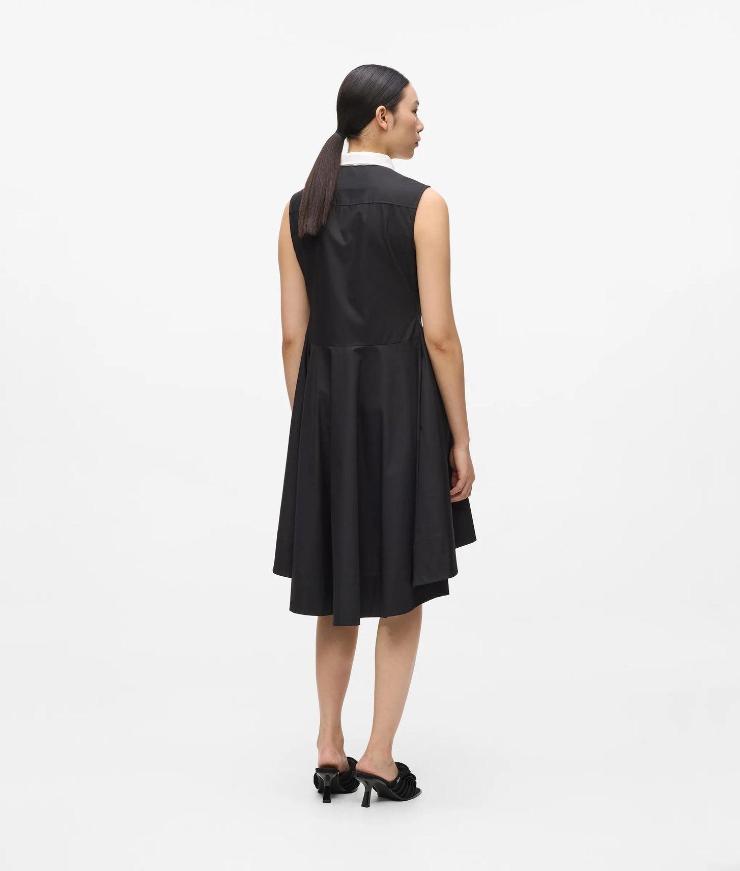 Karl Lagerfeld Bow Detail Shirt Dress White/Black
