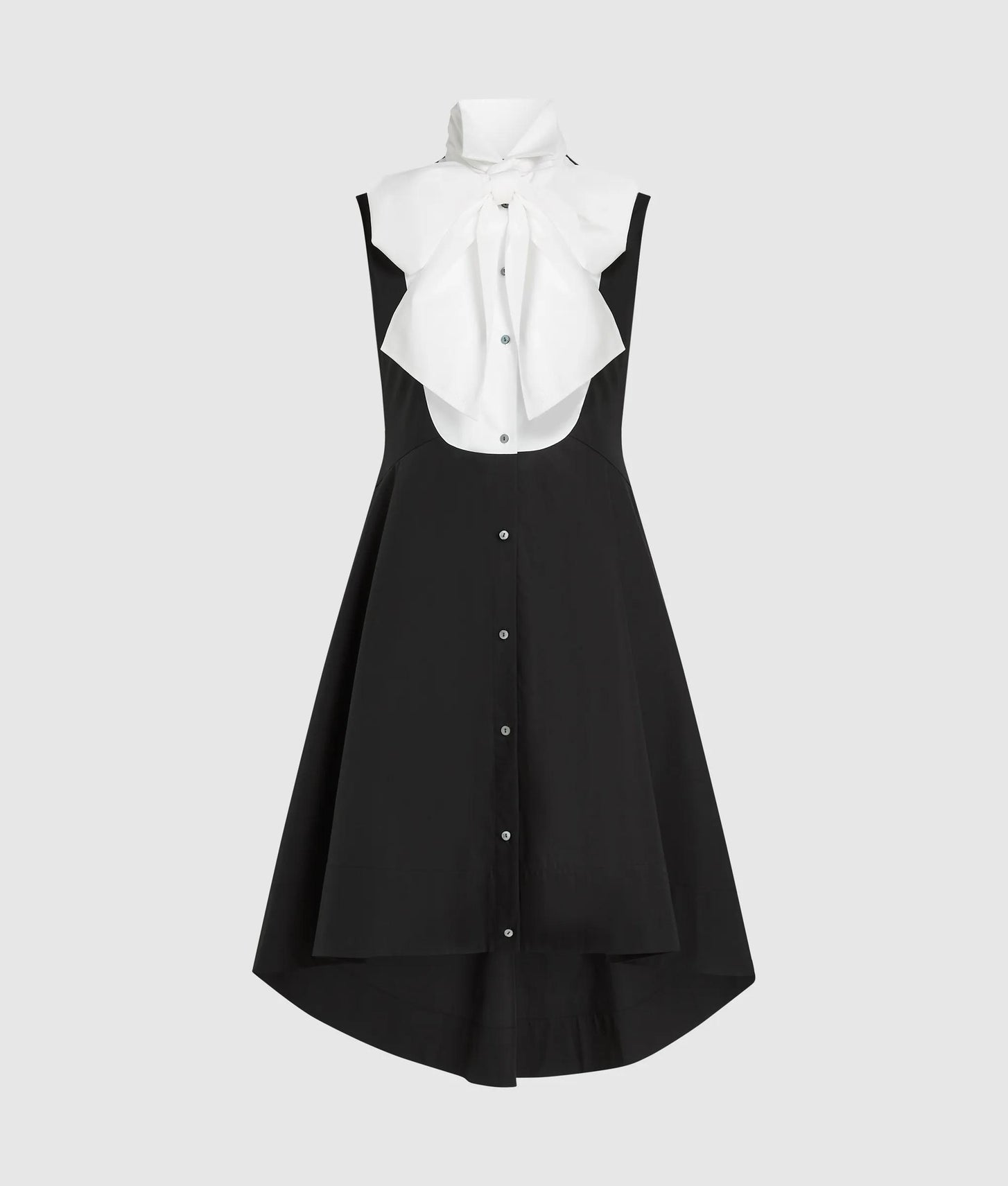 Karl Lagerfeld Bow Detail Shirt Dress White/Black