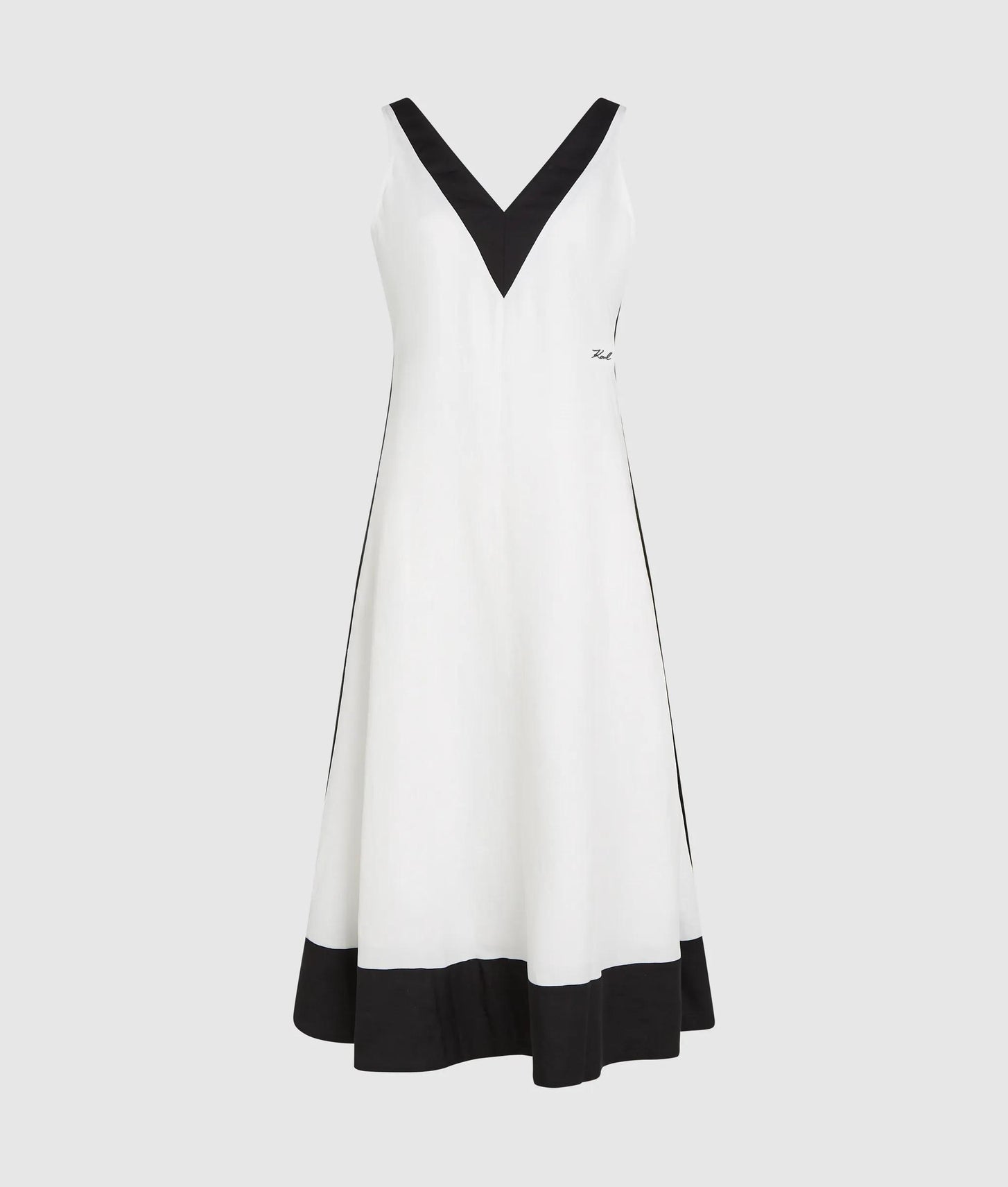 Karl Lagerfeld Monochrome Linen Blend Dress Pristine
