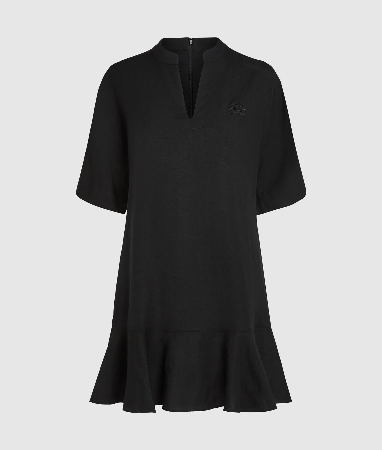Karl Lagerfeld Linen Blend Shift Dress Black