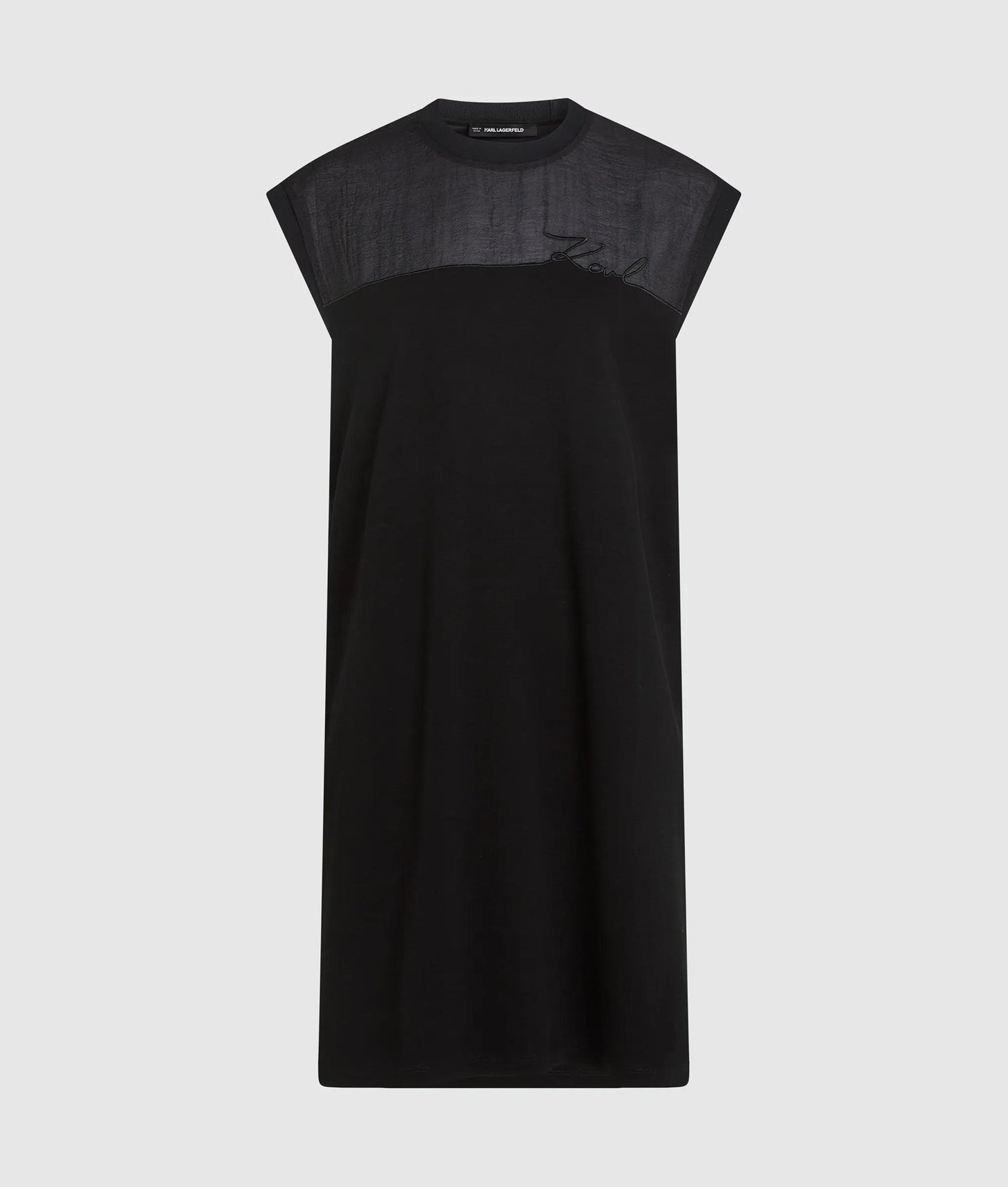 Karl Lagerfeld Signature T-Shirt Dress Black