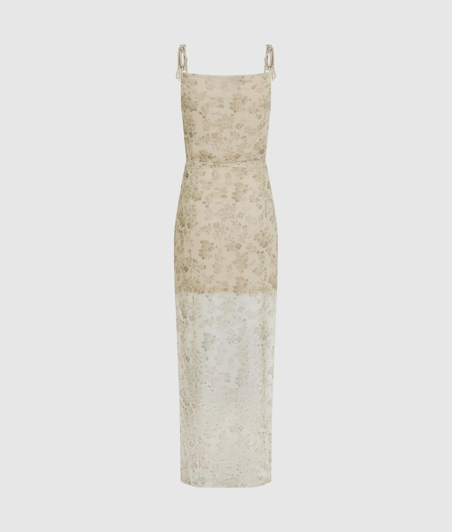Karl Lagerfeld Floral Mesh Maxi Dress Floral All Over Print