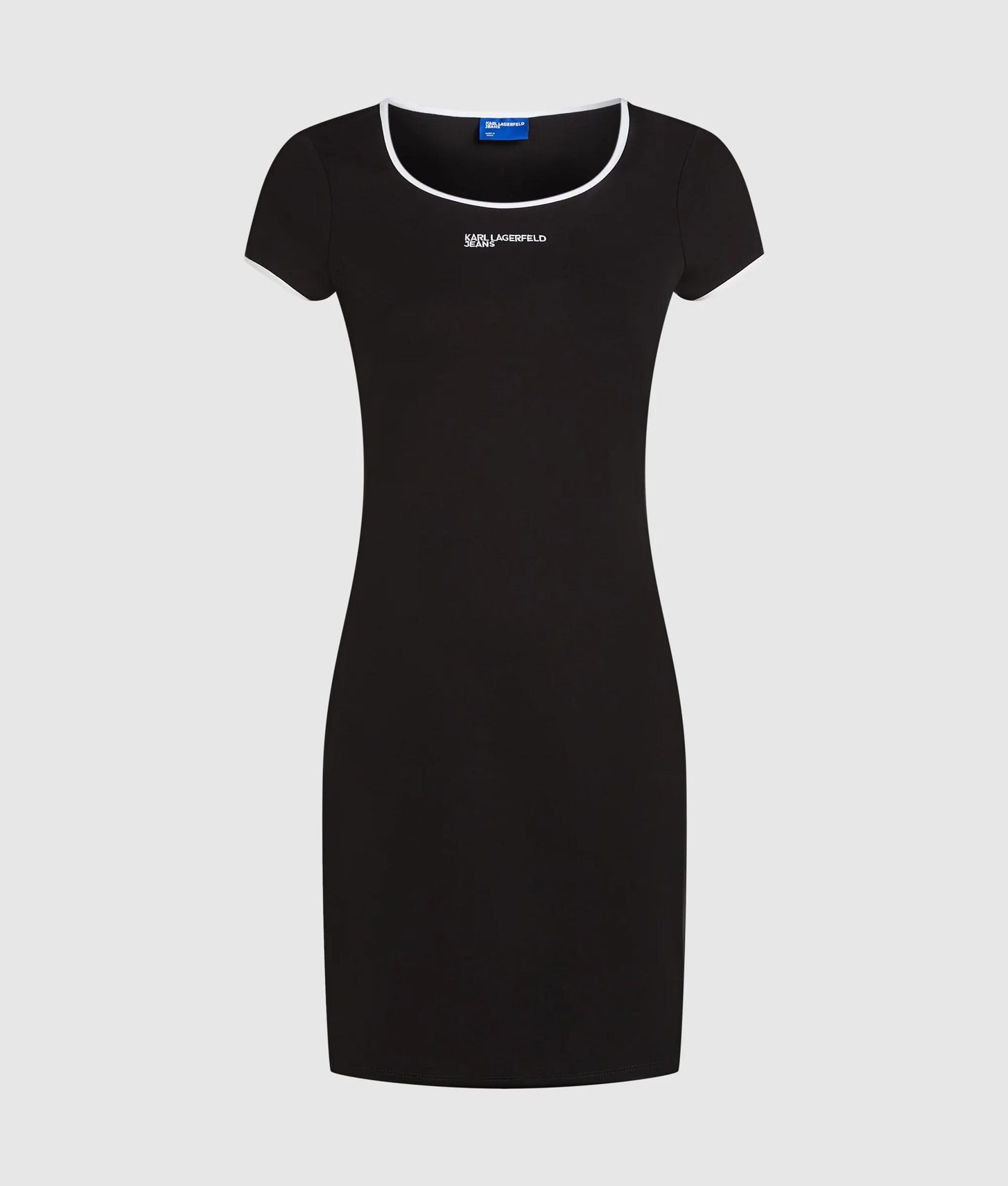 Karl Lagerfeld Short-Sleeved Fitted Dress Black