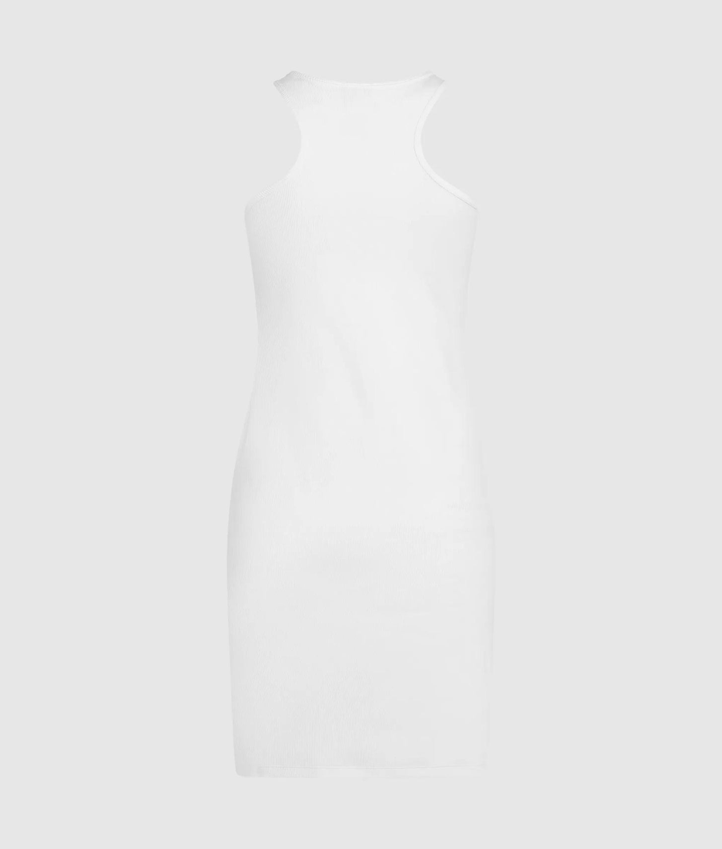 Karl Lagerfeld Ribbed Racer Dress White