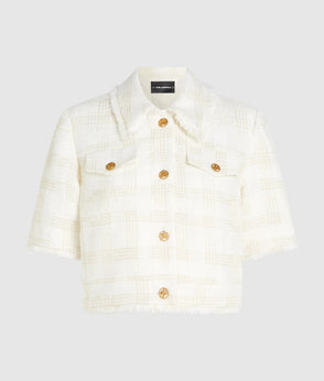 Karl Lagerfeld Bouclé Bermuda Shorts Pristine