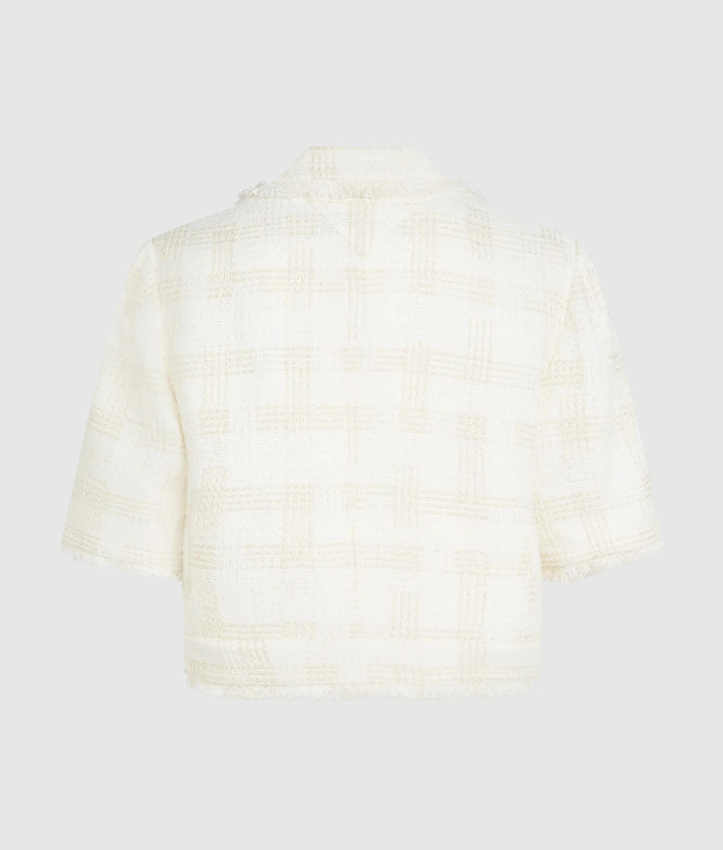 Karl Lagerfeld Short-Sleeved Bouclé Blazer Pristine