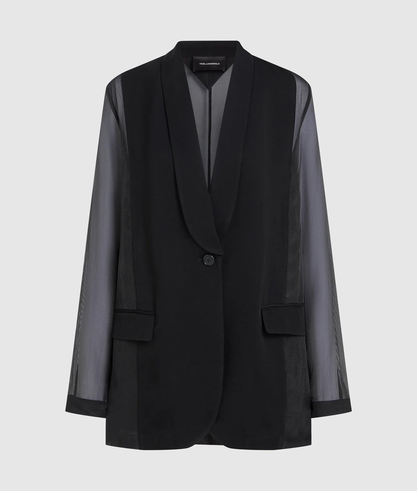 Karl Lagerfeld Organza Blazer Black