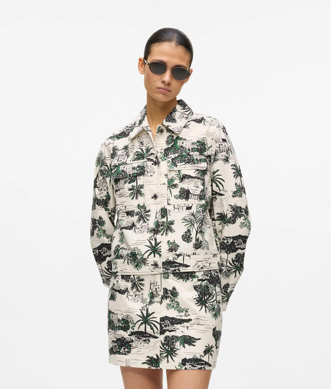 Karl Lagerfeld All-Over-Print Mini Skirt Vacances De Karl Black
