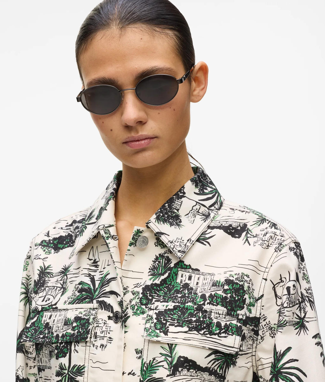 Karl Lagerfeld All-Over-Print Mini Skirt Vacances De Karl Black