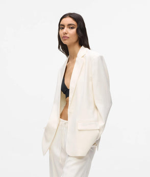 Karl Lagerfeld Linen Blend Bermuda Shorts Off White